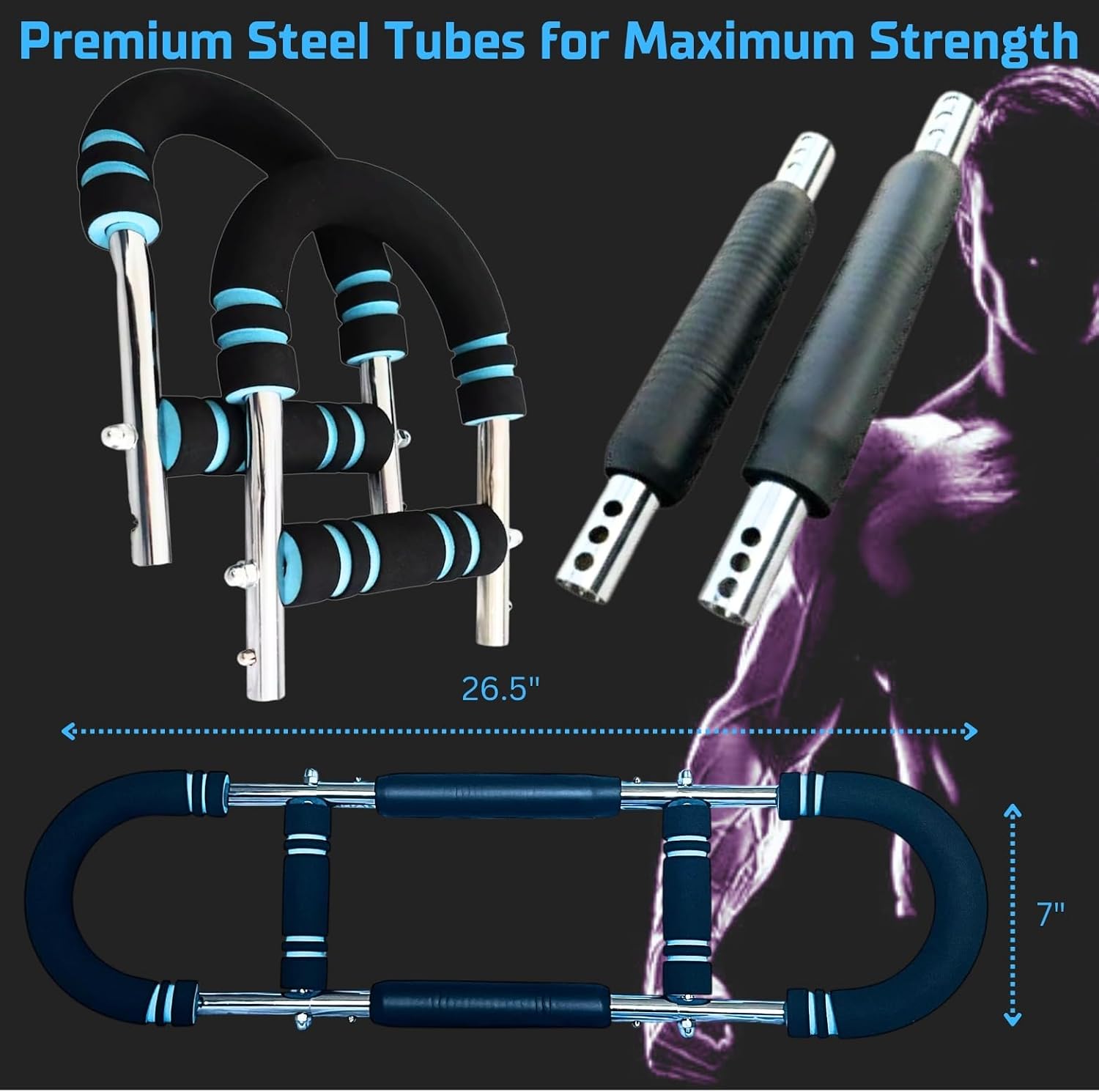 Twister Arm Trainer - Adjustable Arm Muscle Trainer 50-120lbs,Chest Shoulder Workout Equipment,Detacheable Springs Chest Exerciser for Men,Arm Strength Trainer Home Fitness Equipment