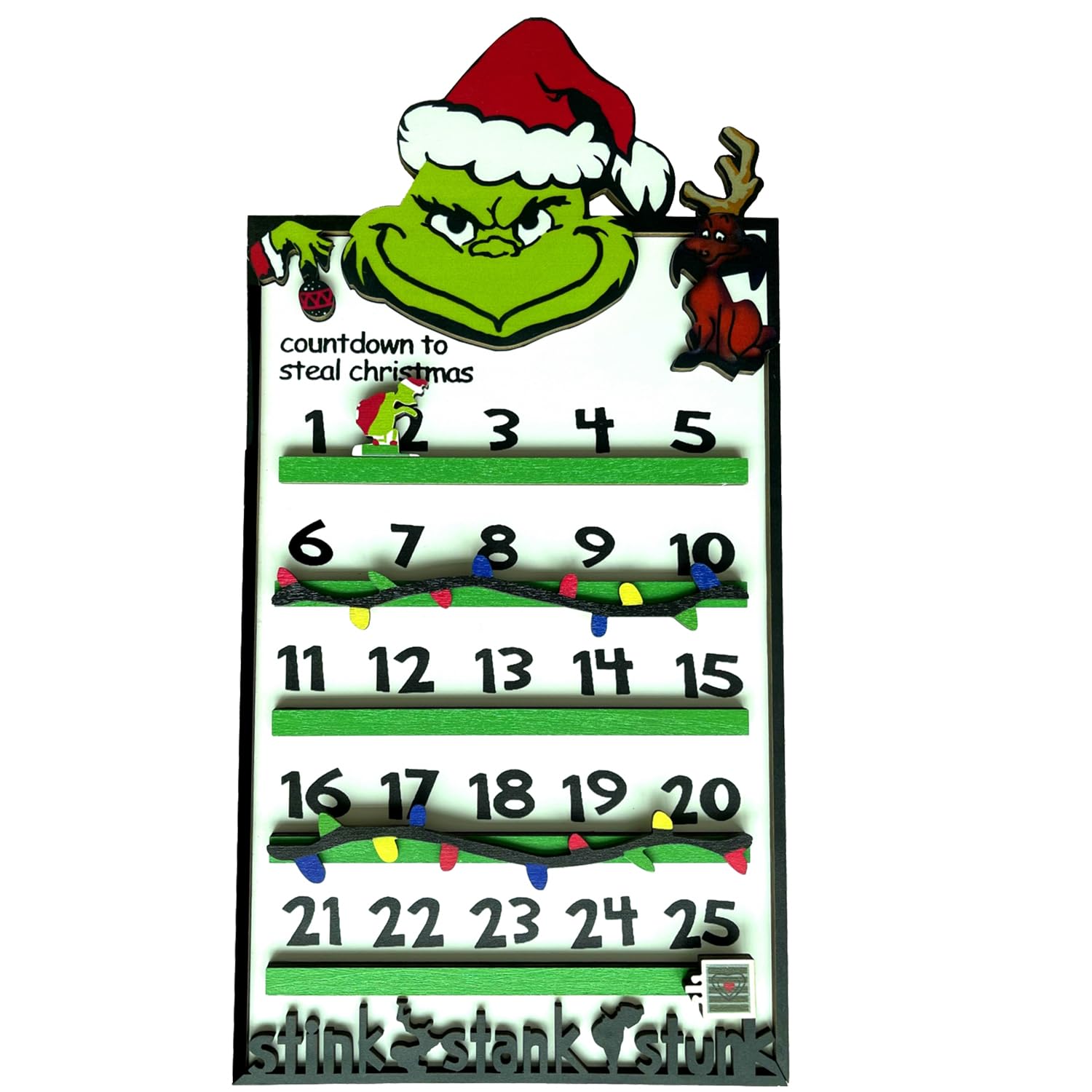 Photo 1 of Christmas Advent Calendar,Hans Gruber Dropped Nakatomi Plaza, Deadly Advent Calendar, Desktop Wooden Decorations, Christmas Countdown Calendar (White)