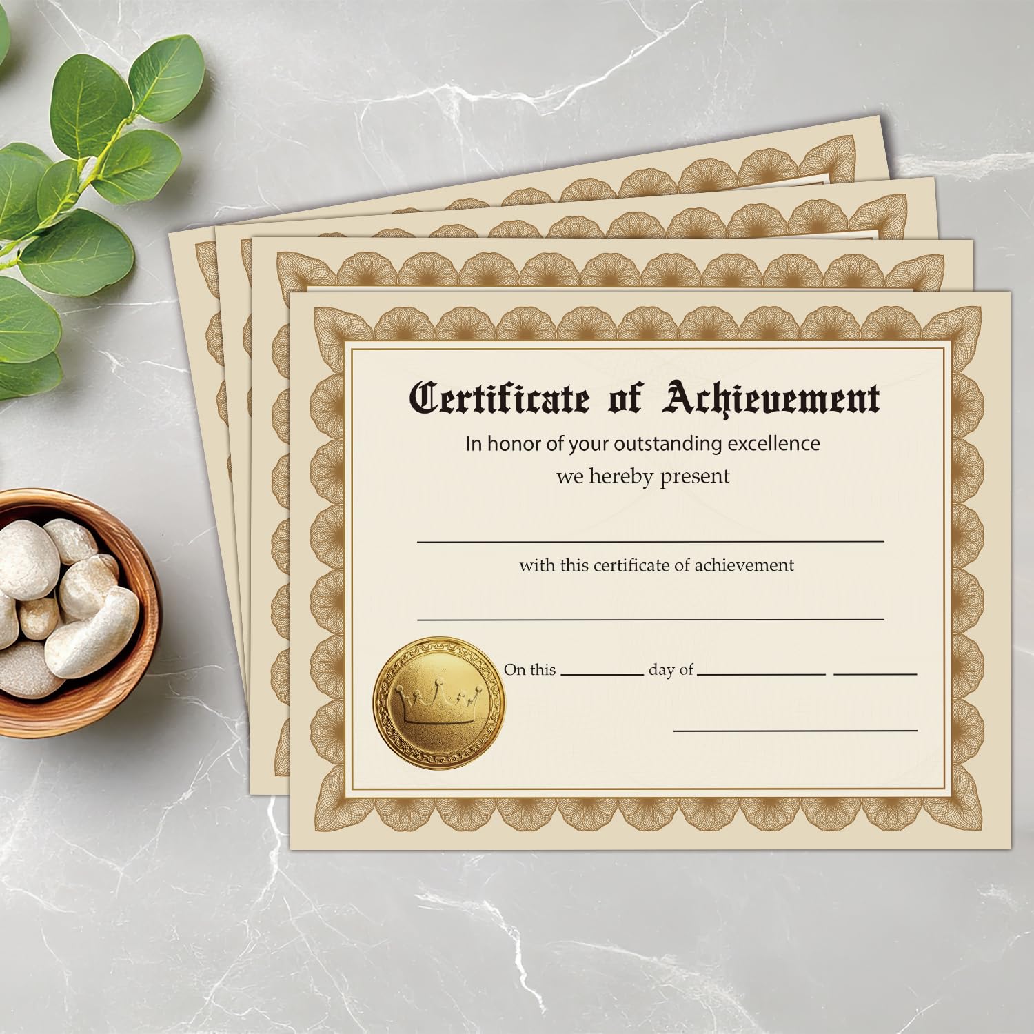 25 Certificato di Achievement, Certificati Gold Award per Studenti Insegnanti Genitori, 8 x 10 Pollici Certificati Studenti di Riconoscimento, Insegnanti in Aula Attività Forniture -04