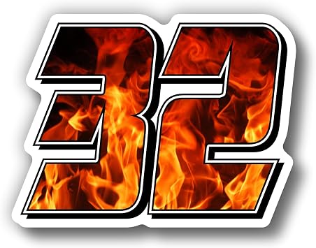 MxNumbers Custom Dirt Bike ATV Fire Number Plate Decals, Set of 3