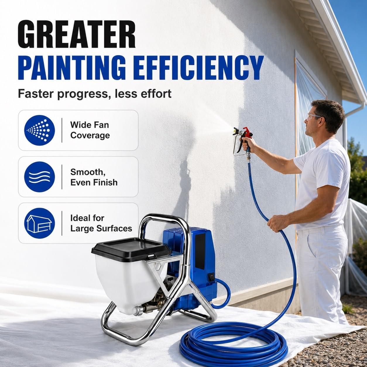 Pulverizador de pintura sin aire eléctrico