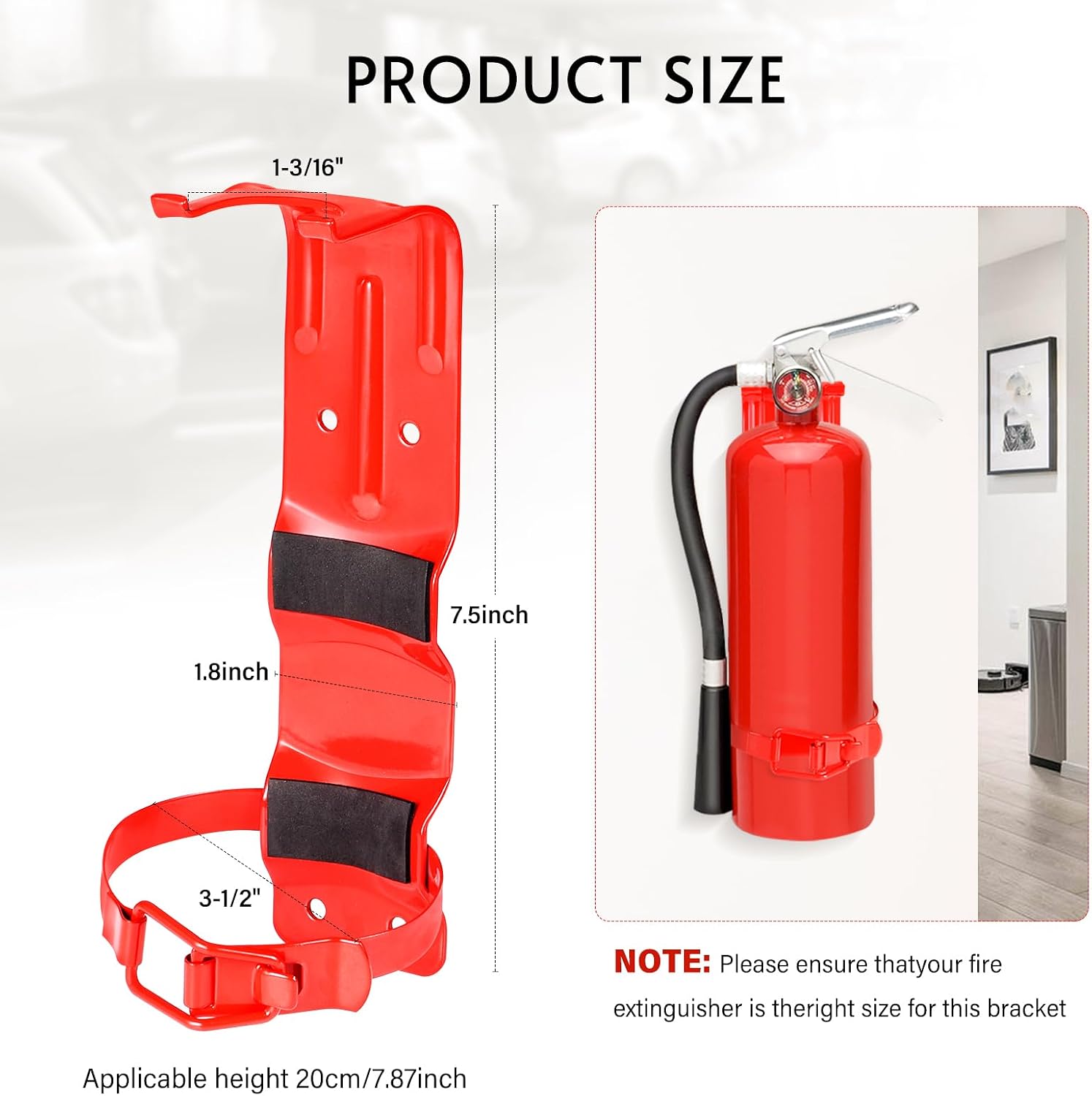 4Pack 2.5LB Fire Extinguisher Mount Bracket,for Vehicle,Car, Boat, Truck,Home,Extinguisher Mount Holder Wall Mount,Fire Extinguisher Hanger