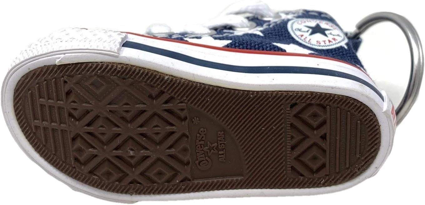 Converse Key Chain All Star Chuck Taylor Sneaker Keychain Authentic (Blue/Stars)