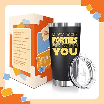 NewEleven 40th Birthday Gifts For Men Women - 1986 40th Birthday Decorations For Men Women - 40 Year Old Birthday Gift For Dad, Mom, Friends Turning 40-20 Oz Tumbler