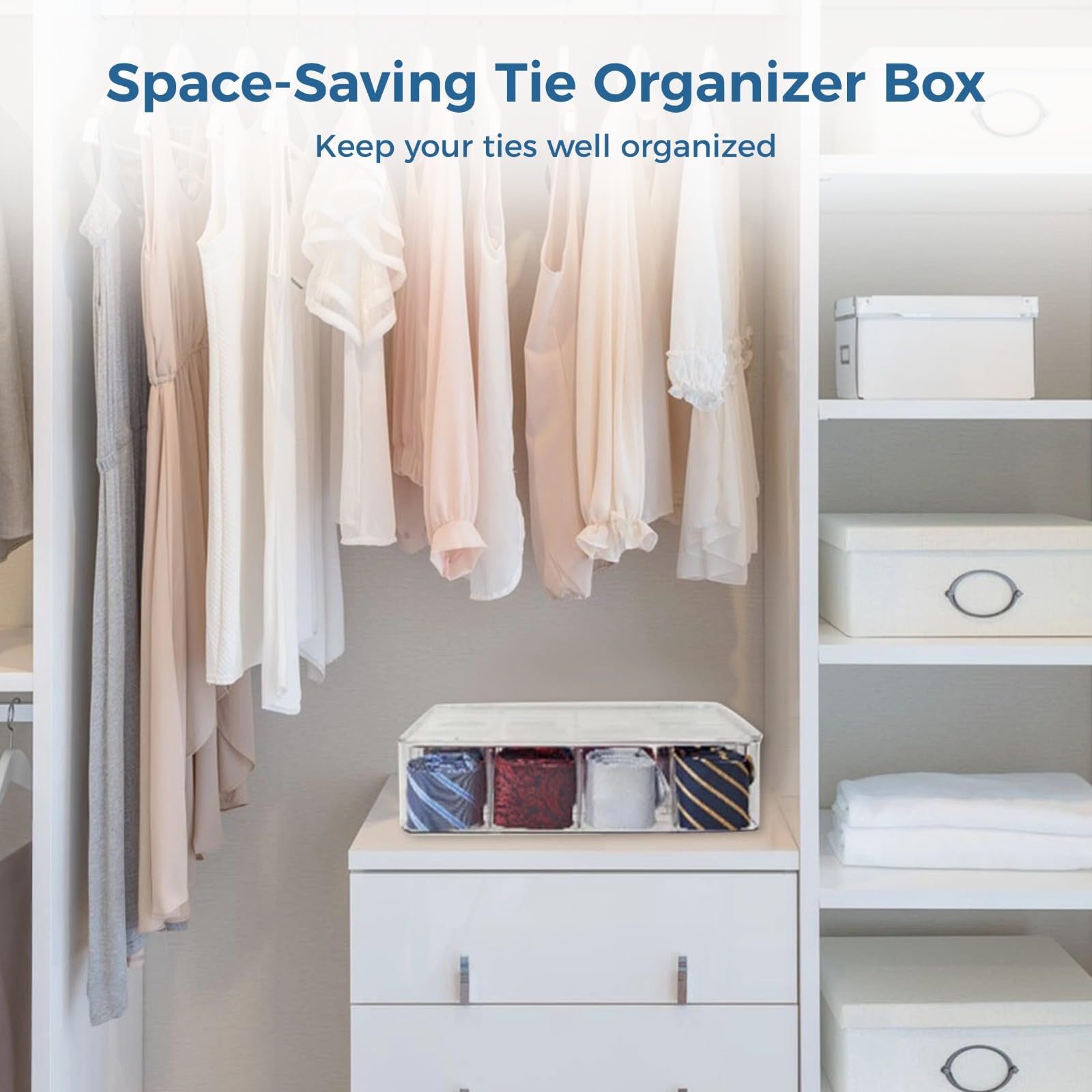 Varku Scatola organizer per cravatte (12 griglie)