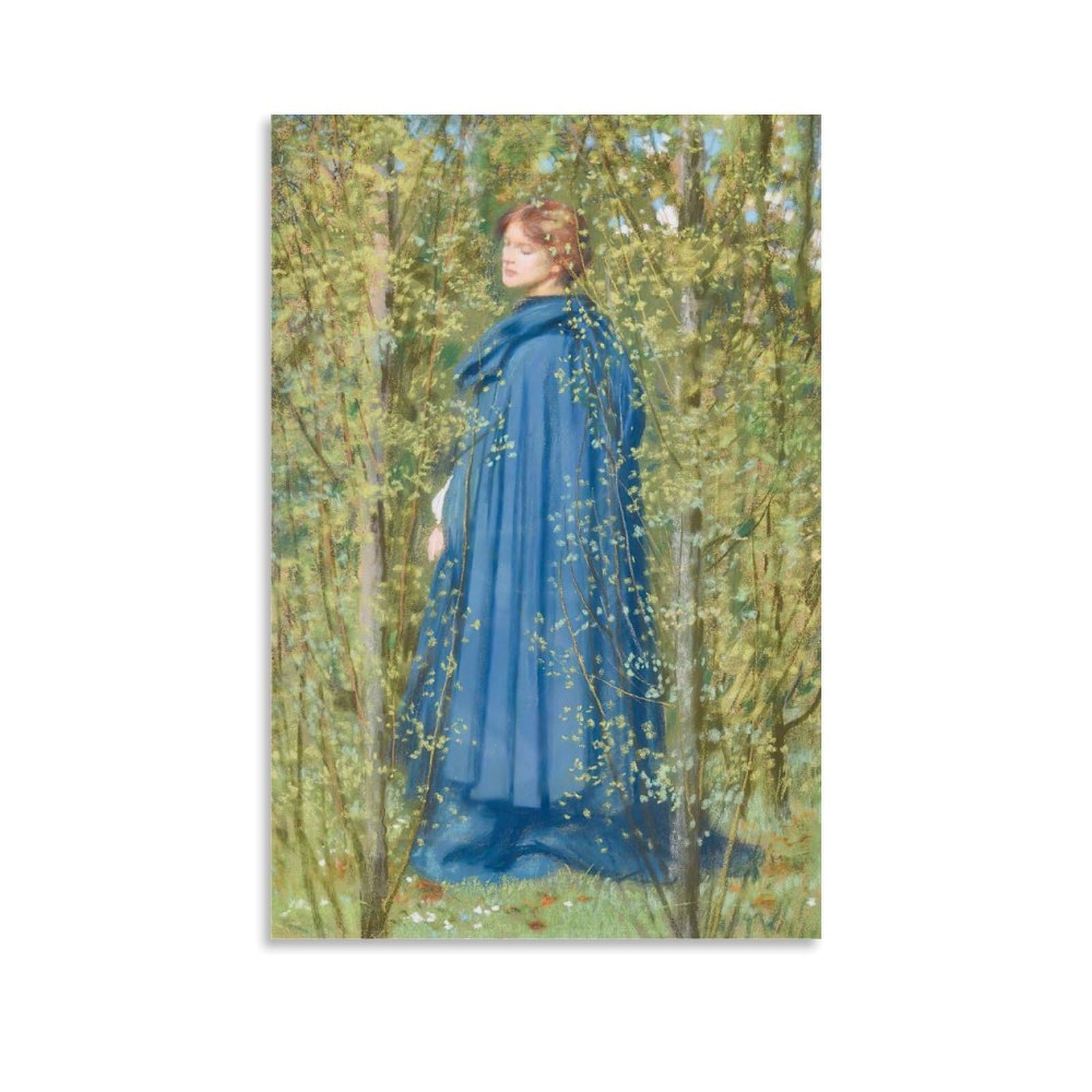 Gajust Unframe Edward Robert Hughes Reverie, Painter Art Poster Canvas Printing Decorative Painting; ; 12X18inch(30X45cm)