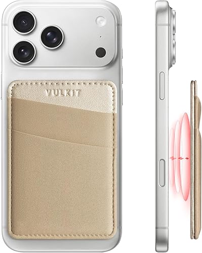 VULKIT Cartera magnética para teléfono MagSafe, bloqueo RFID, cartera con tarjetero para iPhone serie 1615141312 y funda para teléfono con MagSafe