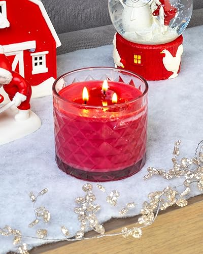 Miniatura 9 de Gold Canyon - Vela perfumada Winter Walk, tres mechas, cera de soja 100% natural, notas de naranja, aguja de abeto, sándalo y haba tonka