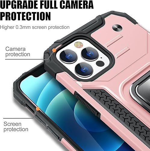 Miniatura 71 de JAME Funda para iPhone 12 Pro Max con protectores de pantalla, 2 unidades, protección contra caídas de grado militar, fundas protectoras