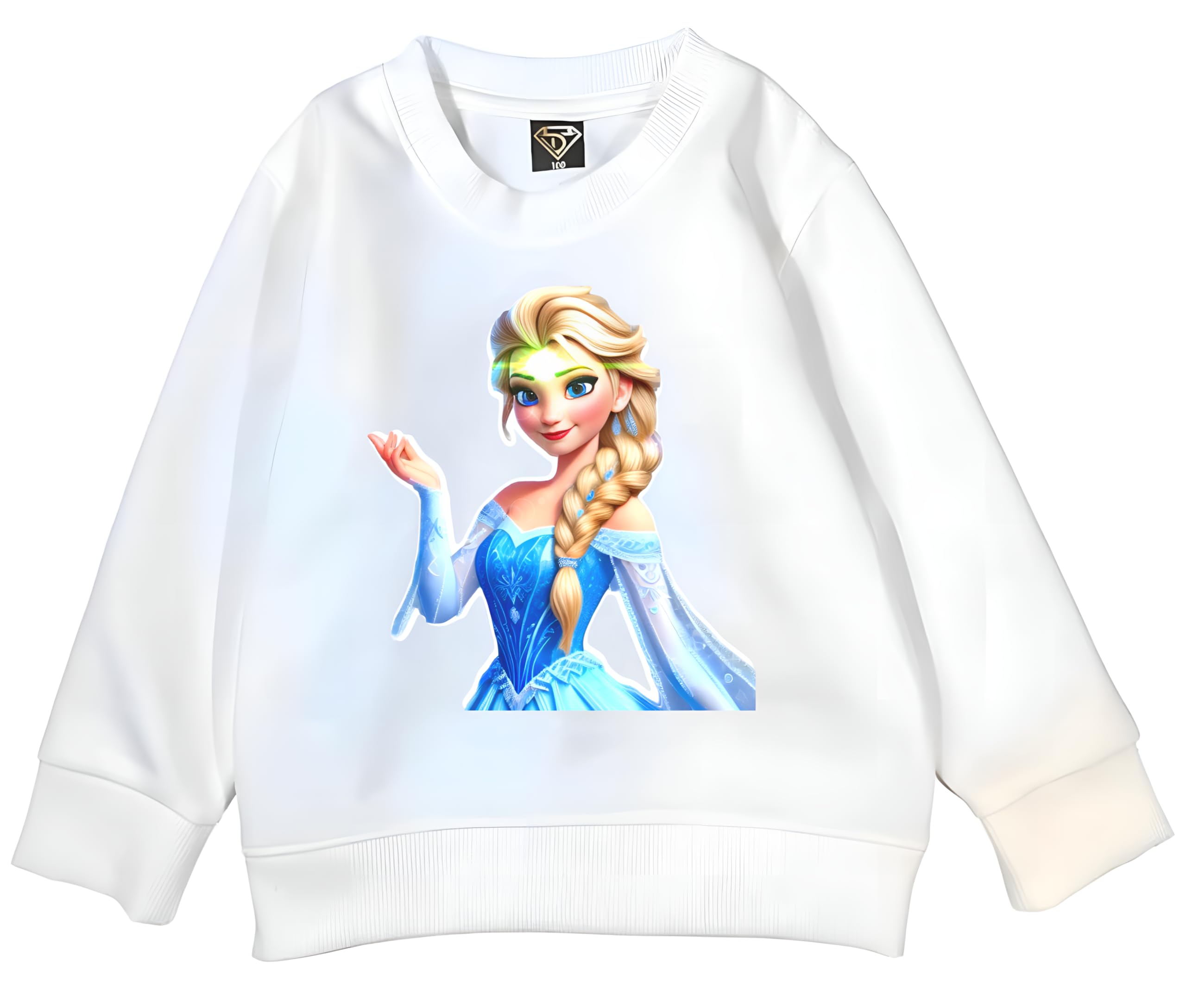 Sudadera Niña Princesa de Hielo con Luces Led, Sudadera Niñas Princesas con Luces Led, Ropa Infantil Mágica y Elegante