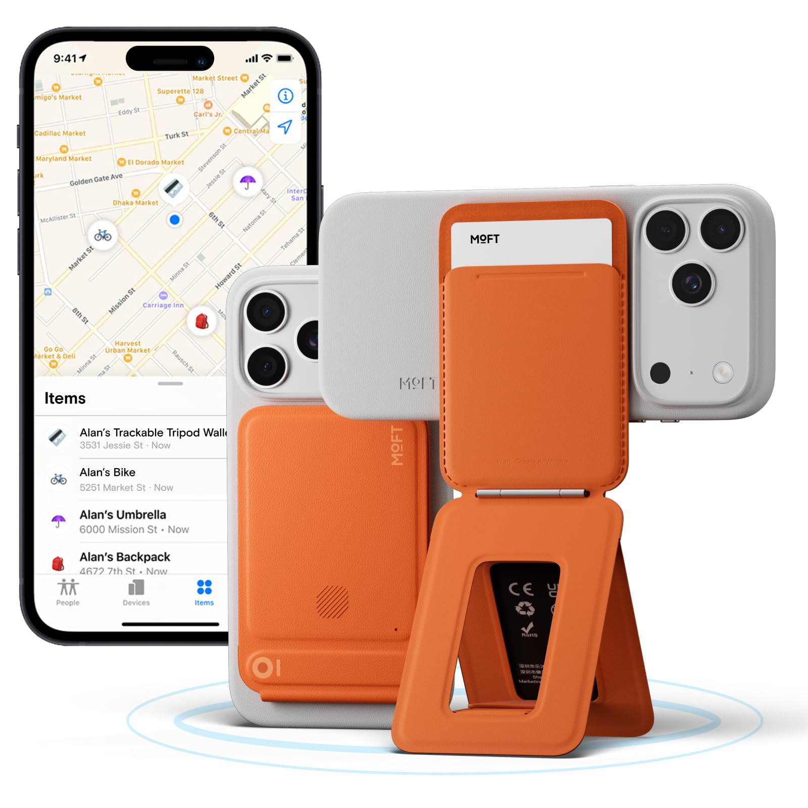 Amazon.com: MOFT Trackable Tripod Wallet for Selfie,4-in-1 MagSafe