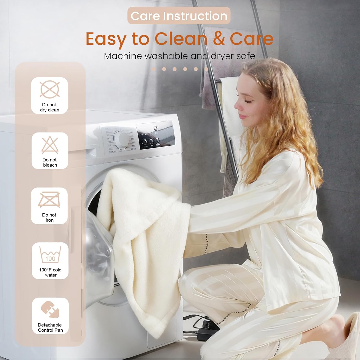 Heated Throw Blanket Electric Blanket with Built-in Button Controller 50x60 One-Touch Ultra Cozy Soft Warm Heating Electric Blanket with 4 Heat Levels & 4 Hours Auto-Off Overheat Protection