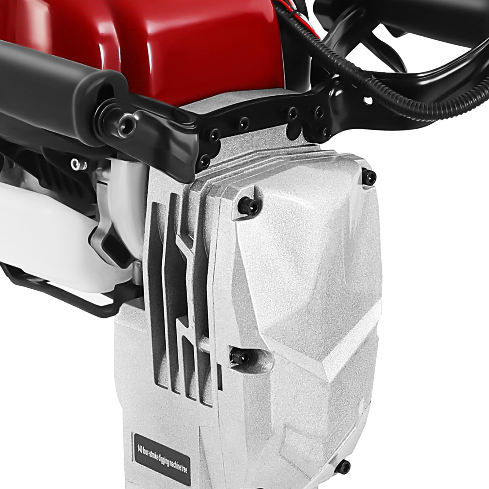Martillo de demolición, 4 tiempos, 37,7 cc, 1,2 kw, 8500 r/min, con depósito de combustible de 0,65 l, de bajo consumo, interruptor en T, para trabajos de piedra, asfalto y árboles, 16,5 kg