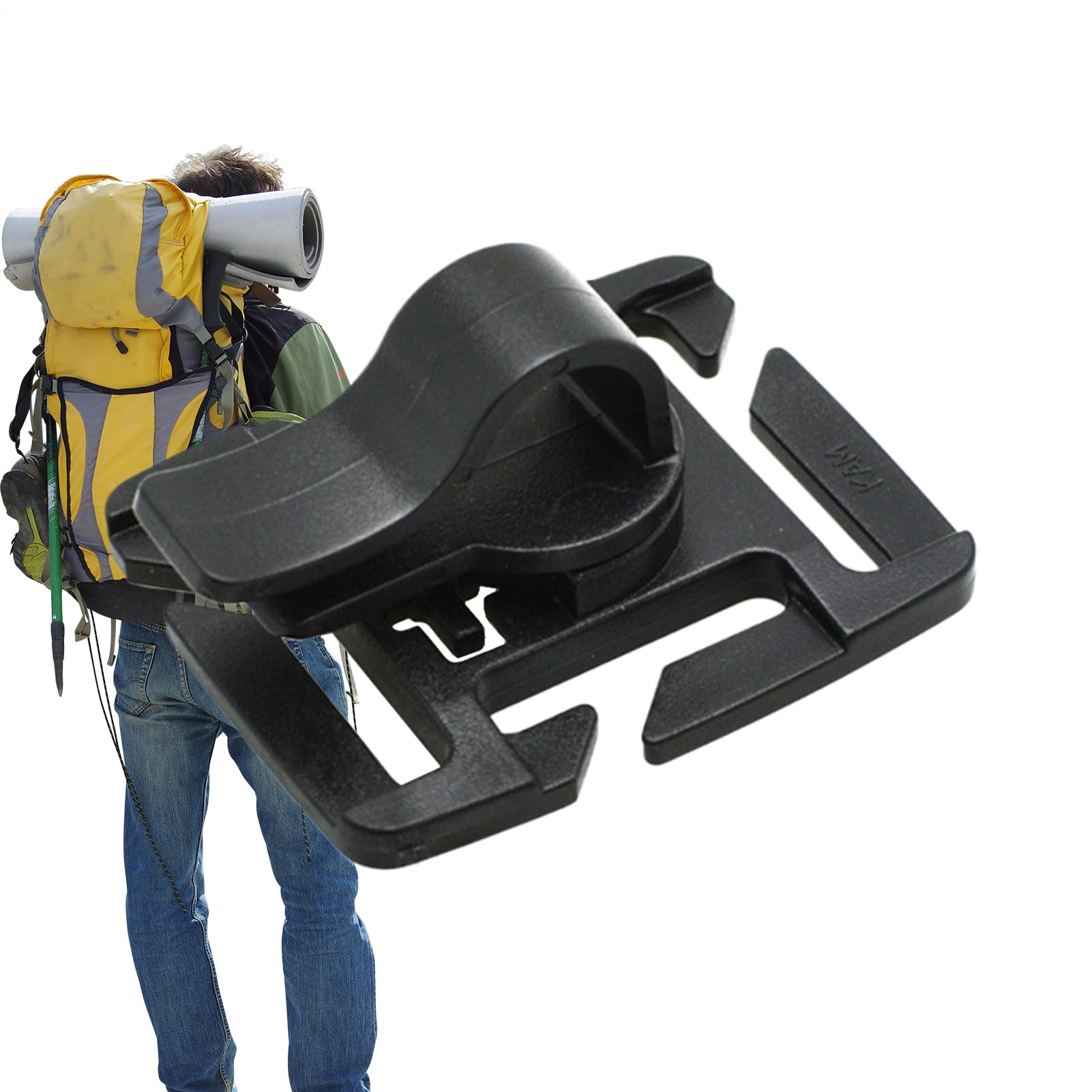 Hydration Tube Clip, Water Bladder Tube Clips | 360 Degree Swivel Gears of Water Pipe Hose | Quick Release D-Ring Subenalization, Carbine Lock