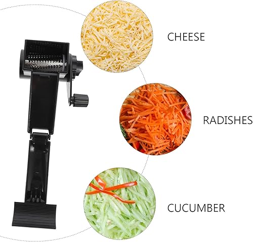 Miniatura 9 de Rallador de queso giratorio portátil de mano, triturador manual para queso duro y chocolate, herramienta de cocina de cáscara negra para entusiastas