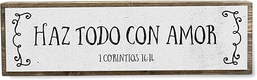 Miniatura 10 de ANVEVO No Temas Porque Yo Estoy - Versículo de la Biblia Española - mensajes cristianos para decorar - Letrero de metal y madera