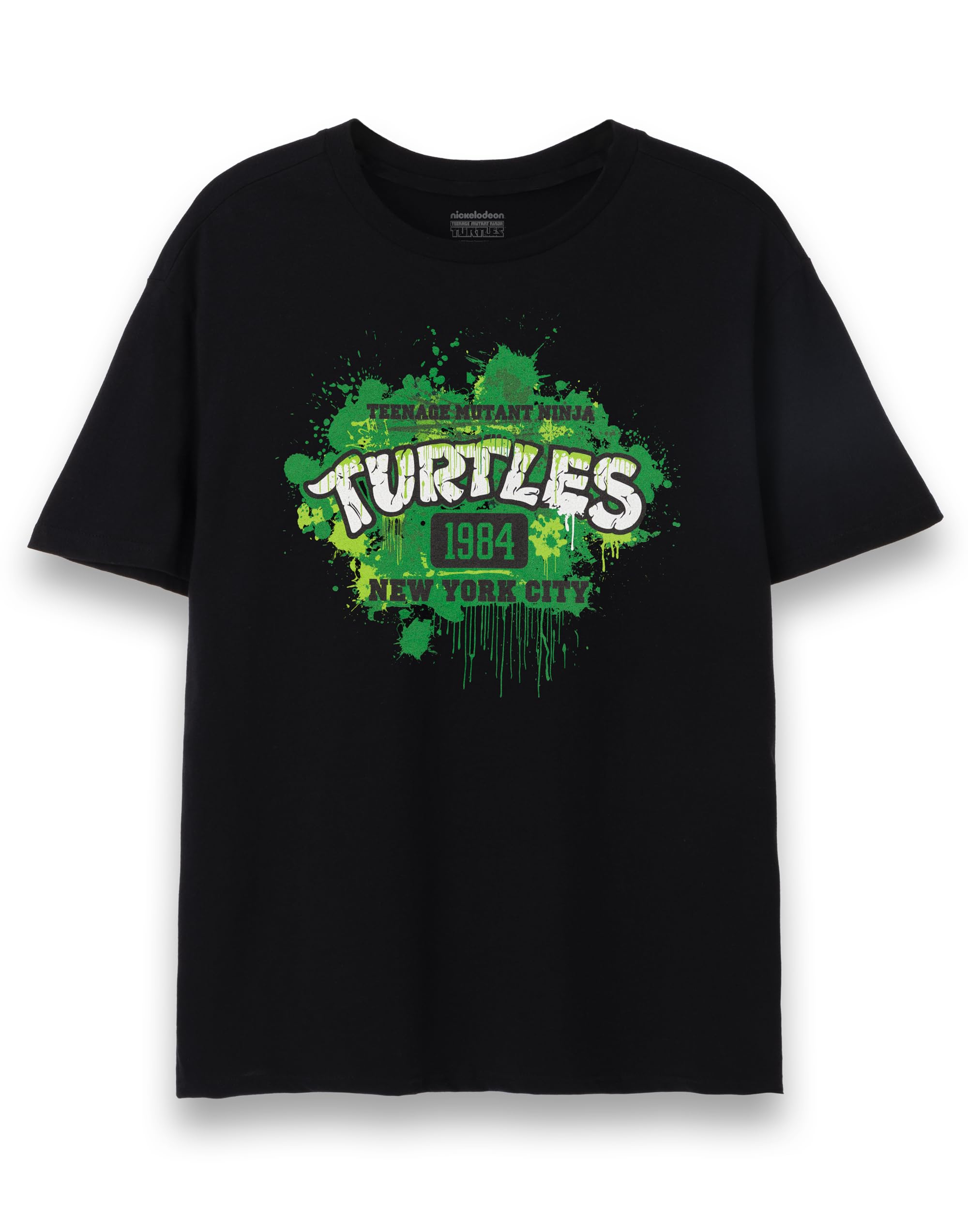 Teenage Mutant Ninja Turtles Men's Black T-Shirt For | Adults Tmnt 1984 Comic Books | Leonardo Michelangelo Donatello Raphael Fighting Reptiles