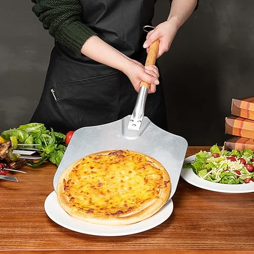 Miniatura 5 de Restaurantware Met Lux - Pala de pizza de 14 x 12 pulgadas, 1 pala de pizza duradera, con mango de madera para hornos domésticos o comerciales,