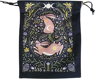 Sacos Tarô - Boljoias saco cartas tarô durável com cordão - Boldados e cartas tarô 13 x 18 cm, boltarô bordada para jogos tabuleiro para Maxten