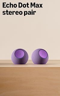 Echo Dot Max (newest model) stereo pair, Amethyst - Amazon product rated Grade A