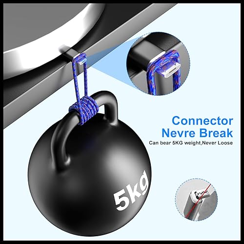 Miniatura 6 de Cable micro USB Android de 3 pies, paquete de 3 cargadores rápidos, cable de carga trenzado de nailon micro USB para Samsung Galaxy S6 S7 Edge, Moto