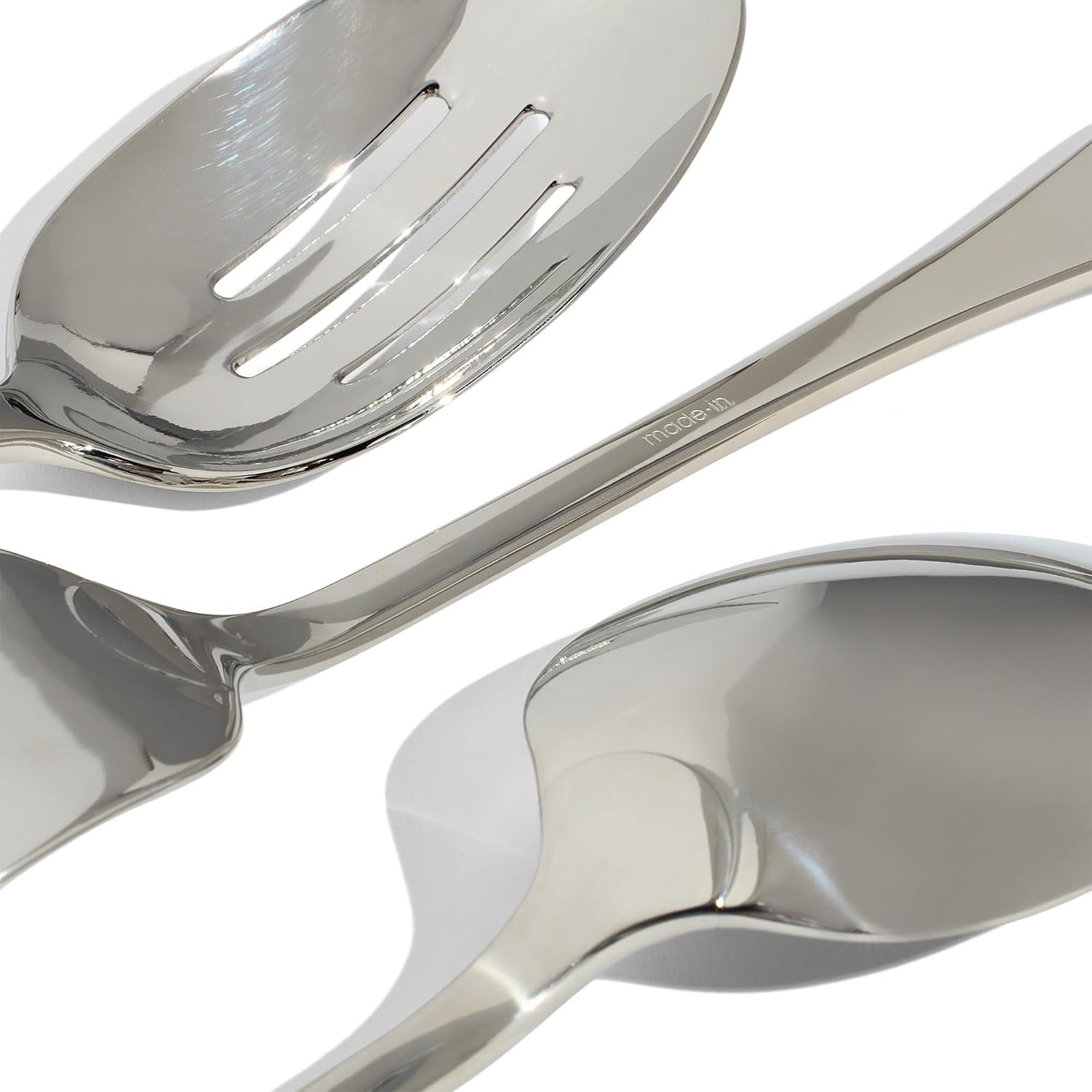 Made In Cookware | Stainless Steel Serving Utensil Set | Fork, Spoon, Slotted Spoon | Dishwasher Safe