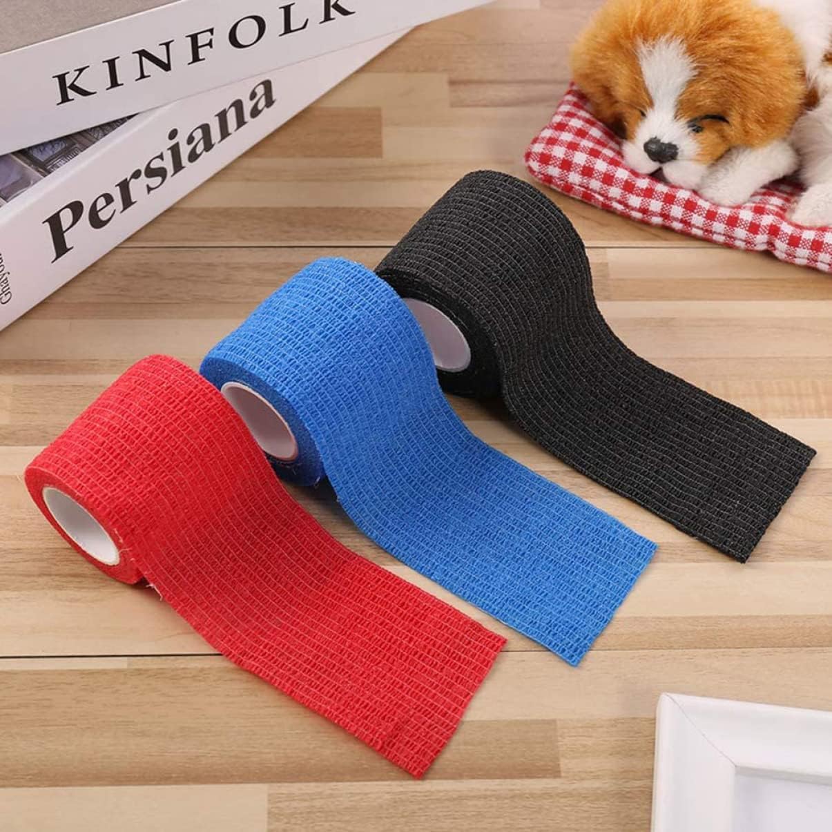 3pcs Self Adhesive Bandage Wraps Elastic for Pressure Fixing Straps Protective Tape for Sports Arm Leg Wrist Ankle Elbow Knee