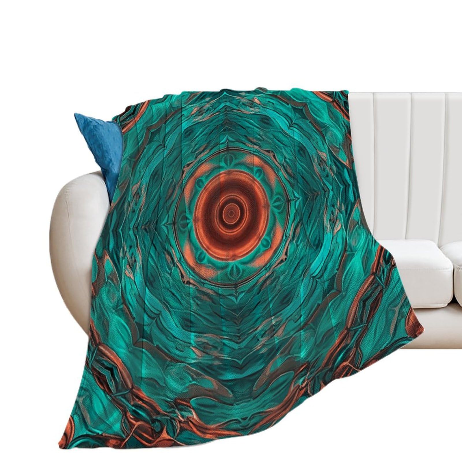 Couverture plaid abstrait pour cocooning sur le canapé ou lit les soirées d'hiver