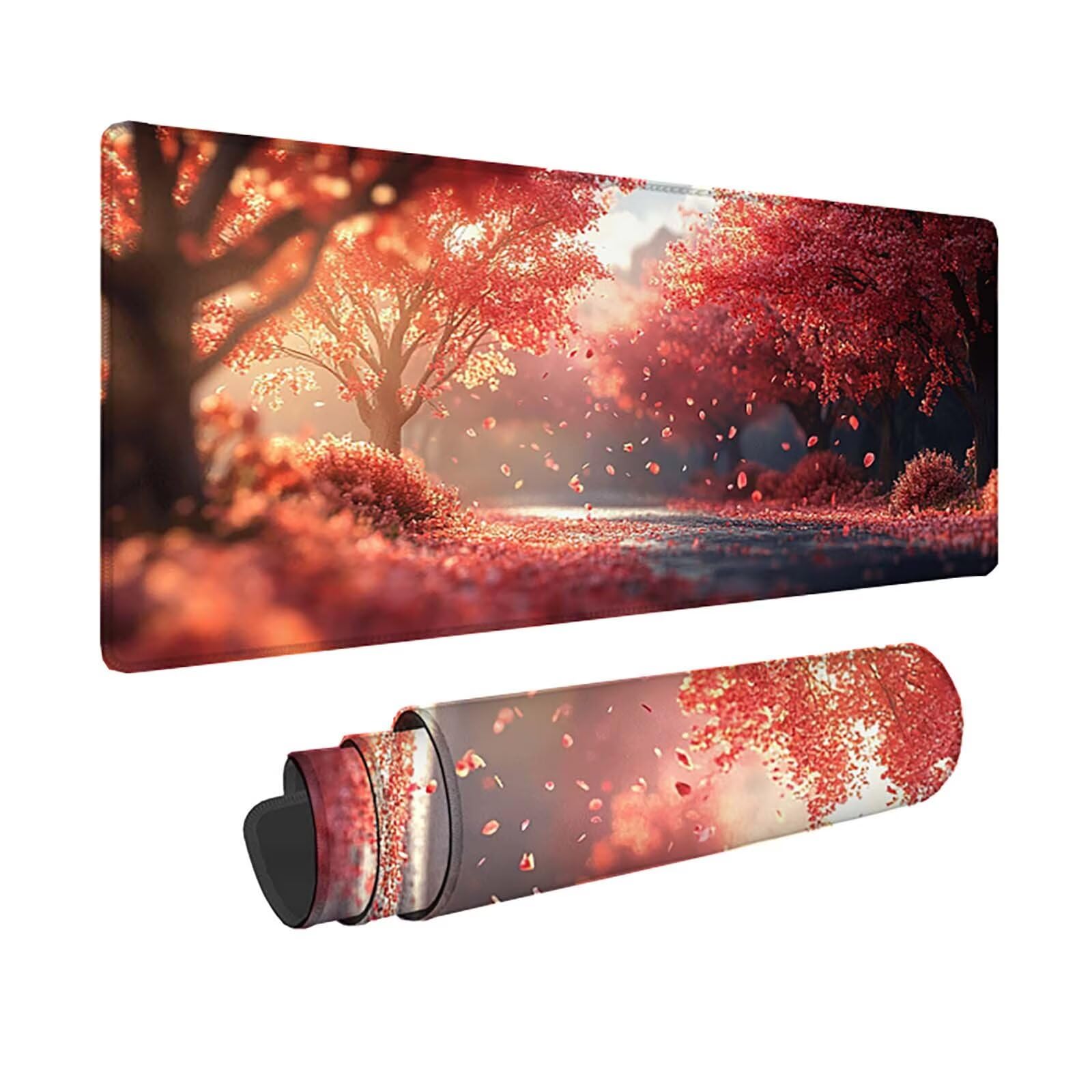 Tapis souris fleurs de cerisier pour bureau de gamer rose - 8