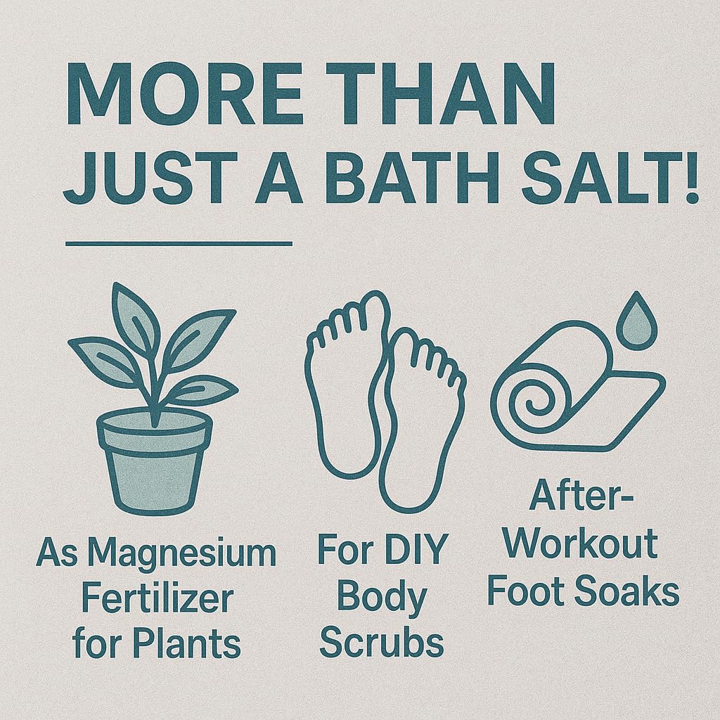 GiDeli Epsom sale da bagno Sale Epsom, solfato di magnesio puro eptahidrato, qualità farmaceutica (25 kg)