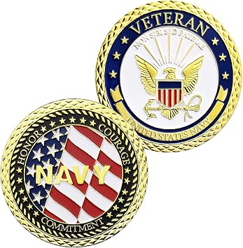 USN Navy Military Challenge Coin Veteran Coin Collect