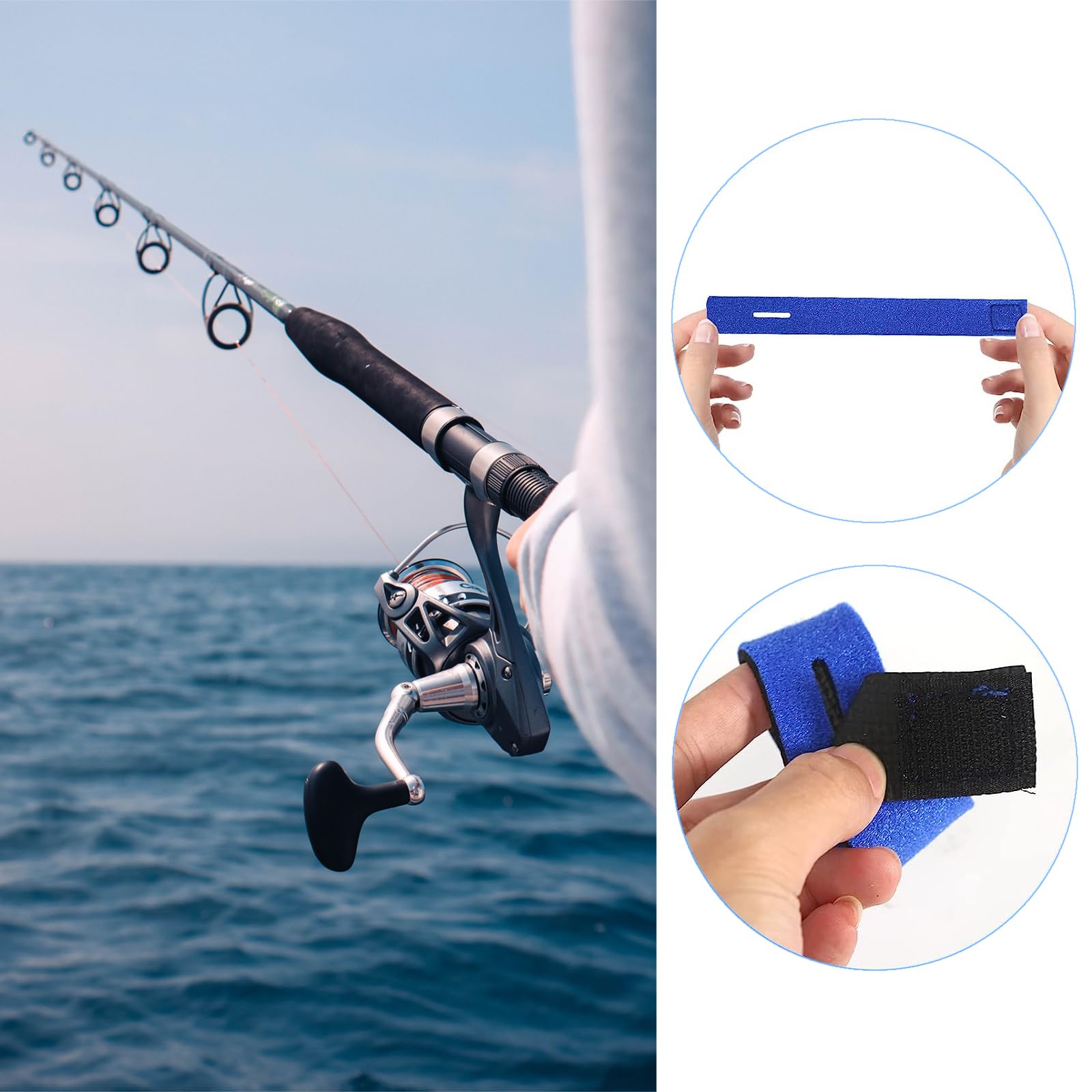 Attache Canne Kayak Lot De 2 Sangles Fixation Canne à Pêche - Élastiques Pour Kayak Et Bateau Connecteur Bois Kayak Bateau