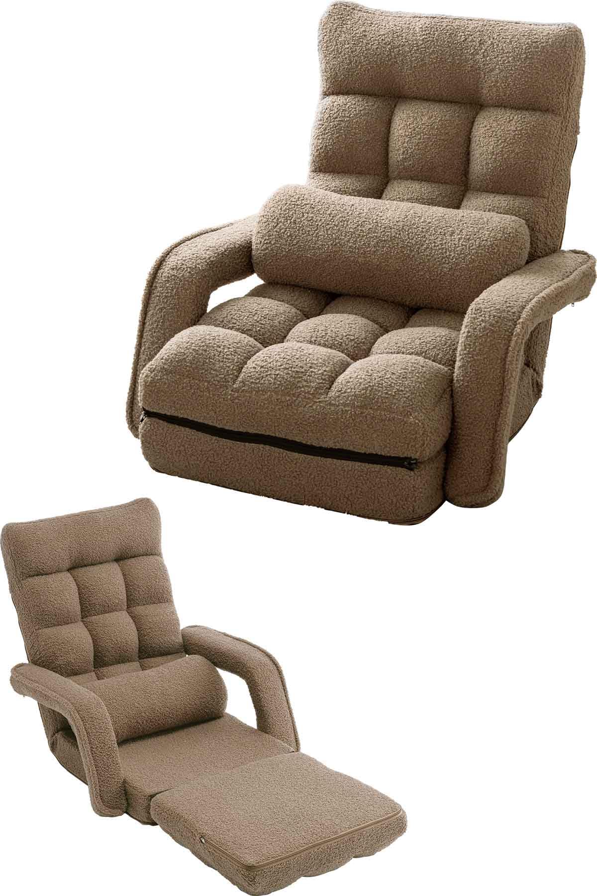 Amazon｜サンワダイレクト 座椅子 ソファーベッド 肘掛け付き