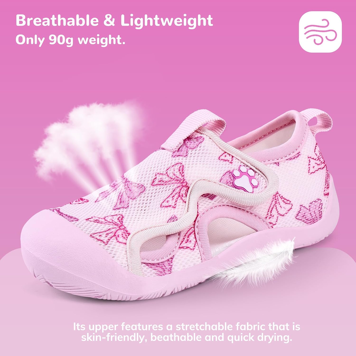 WateLves Toddler Wide Barefoot Water Shoes Kids Quick Dry Beach Shoes Girls Boys Non-Slip Aqua Athletic Sneakers for Hiking Swim Kayak Sport Accessories, Camping Essentials