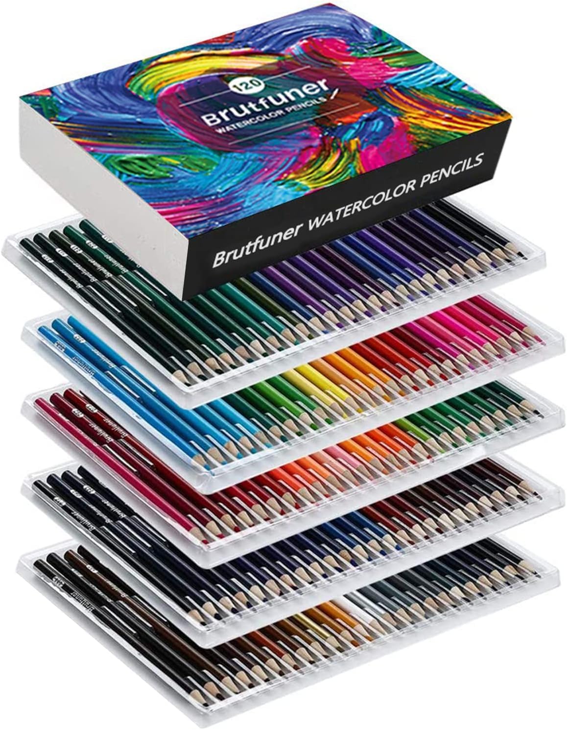LBW Professional Watercolo Pencils for Adult Coloring Books, 120 Blendable Watecolor Pencils Set for Artists Beginners, Water Soluble Colored Pencils Wet or Dry