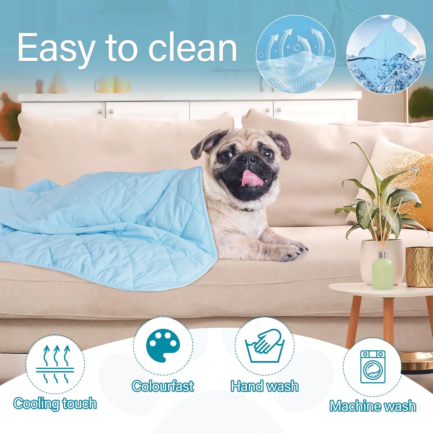 review Dog Cooling Blanket - Lightweight & Washable Ice Silk Cotton Bed Blanket for Small Medium Large Dogs, Summer Sofa Pet Bed Cover Cooling Mat for Pets and Owner Sleep (Large 36