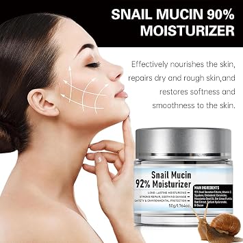 Snail Mucin 92% Moisturizer Daily Face Gel Cream, Snail Mucin Gel Cream, Advanced Snail 92 All In One Cream, Revitalizing Snail Cream Repair and Firm Skin & Reduces Wrinkles, Hydrating (3pcs)
