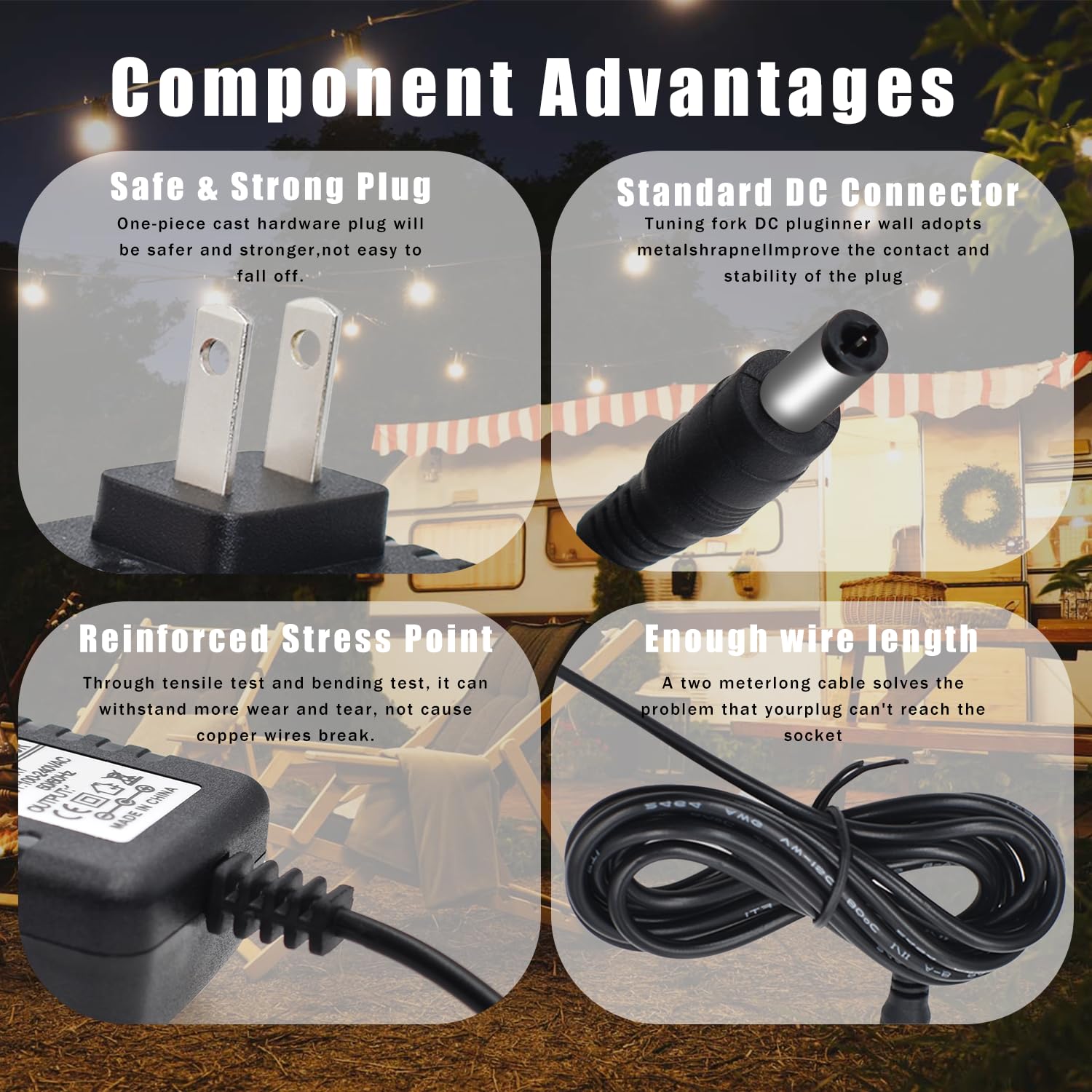 705927 Cargador de batería compatible con generador Generac, Westinghouse, compresor Troy-Bilt, generador Briggs y Stratton, varios modelos, cable de alimentación adaptador de CA de 12 V