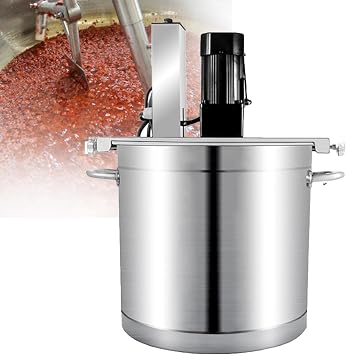 Automatic Pot Stirrer Mixer, 120w Commercial Food Mixer With Timing Function, Hot Pot Seasoning Bottom Soup Sauce Stirrer, 4 Blade Stirring Scraper, For Making Jam, Sauce, Filling,40L