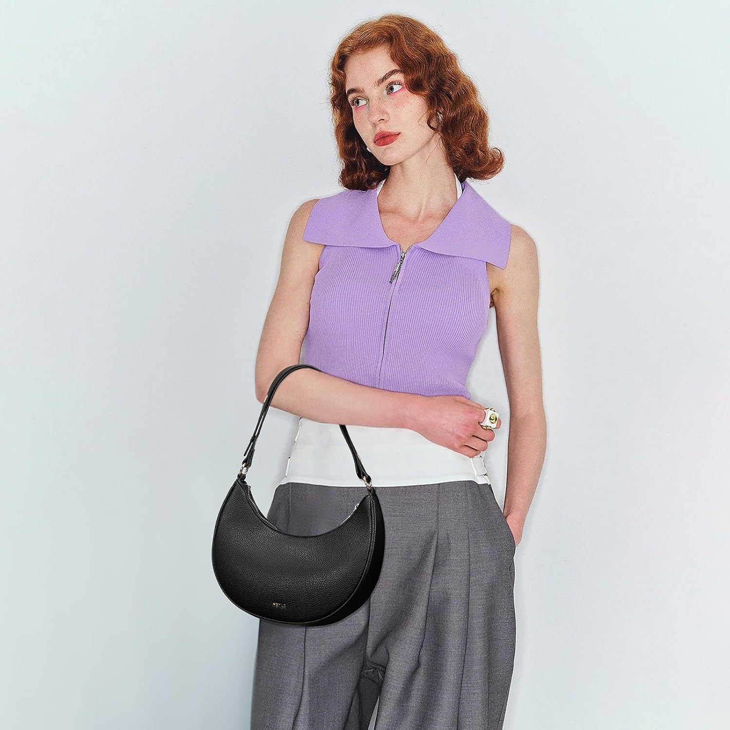 Keyli Shoulder Bag for Women Stylish Casual Clutch Purses for Women 3 Ways Adjust Strap Hobo Handbags with Zip Closure - Image 2