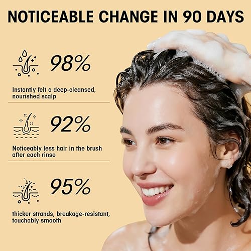 Miniatura 5 de Champú anticaída de cabello, champú nutritivo para el crecimiento del cabello para hombres y mujeres, tratamiento voluminizador para el crecimiento