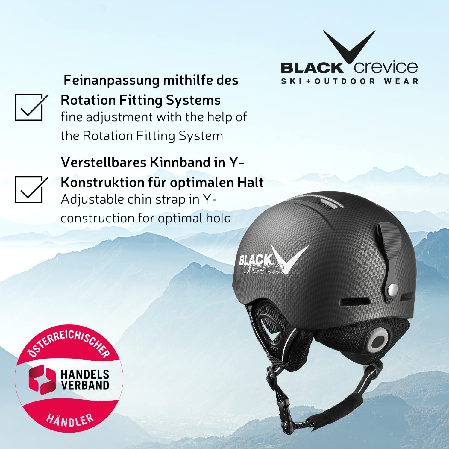 BLACK CREVICE Casco da sci per bambini Stubai I Casco da sci dal design sportivo in diversi colori I Casco da sci antiurto unisex I Casco da sci traspirante I Misura regolabile