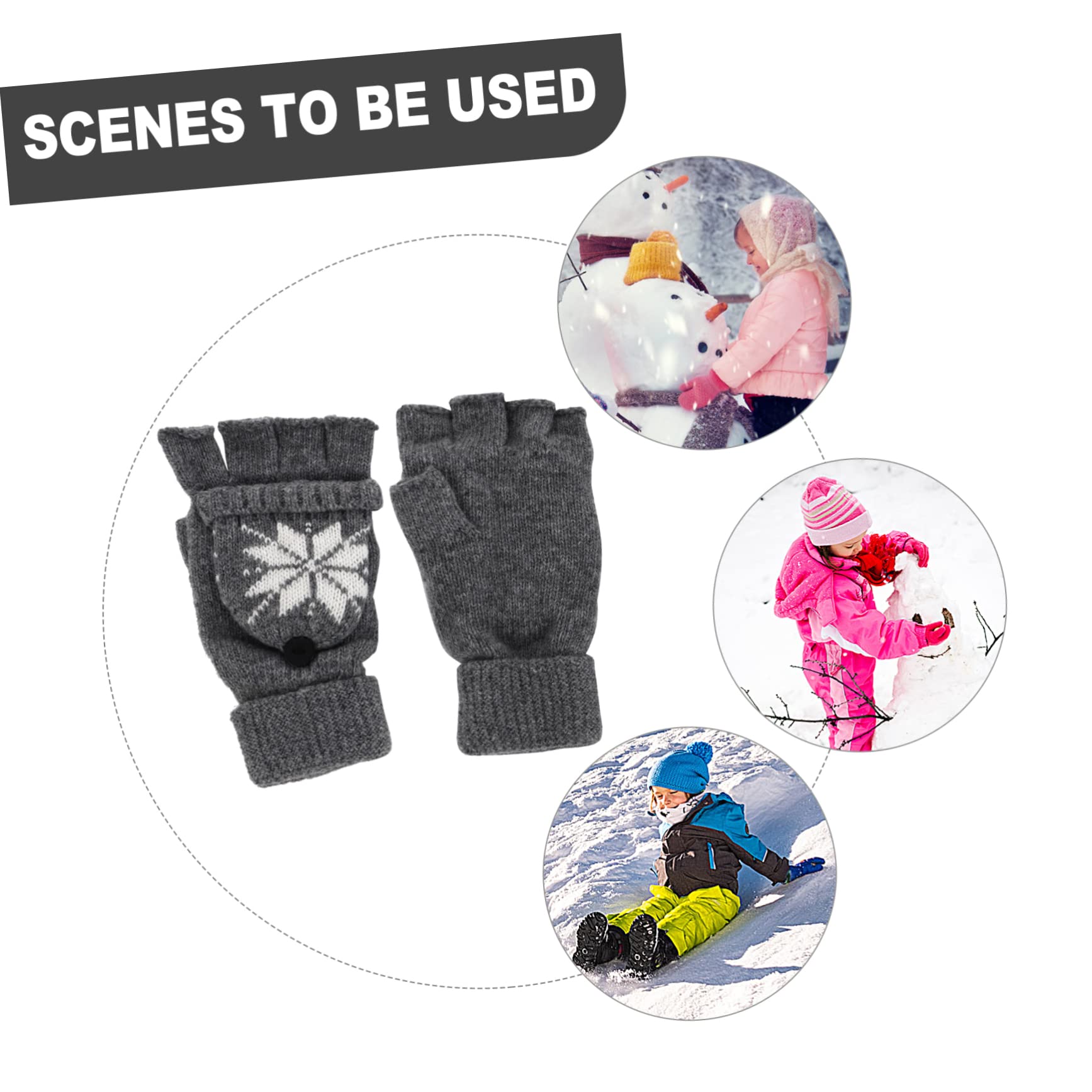 GOOHOCHY 1Pair USB Heated Mitten Gloves for Winter Half Finger Design for Typing Gaming USB Powered Unisex Hand Warmers for Activities for Skiing Riding