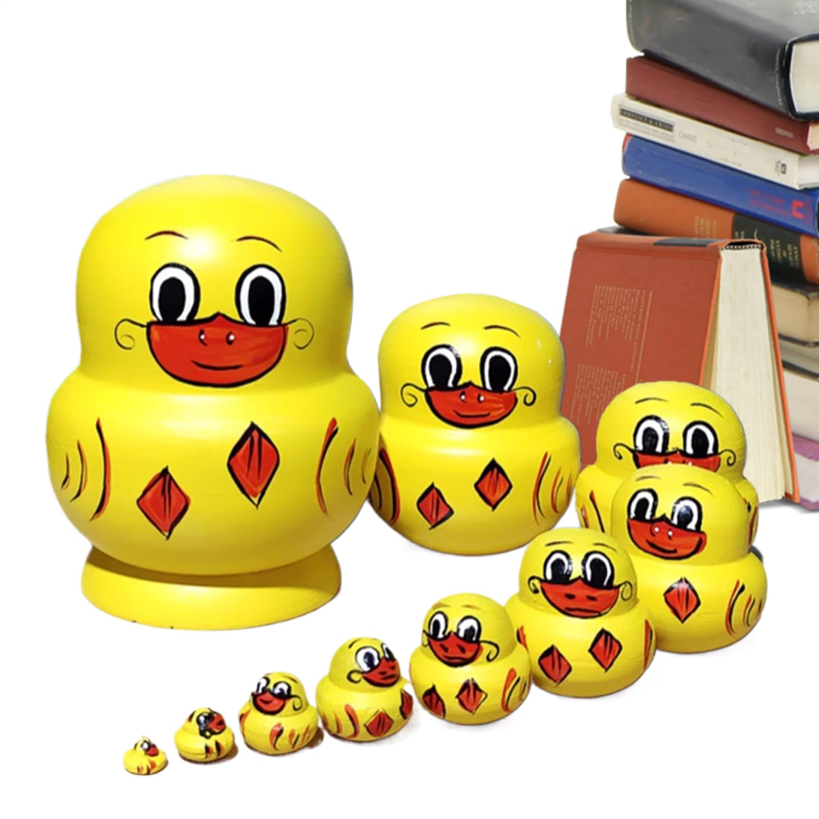 Muñecas en relieve de madera pintada a mano: figuras para centro de mesa 8