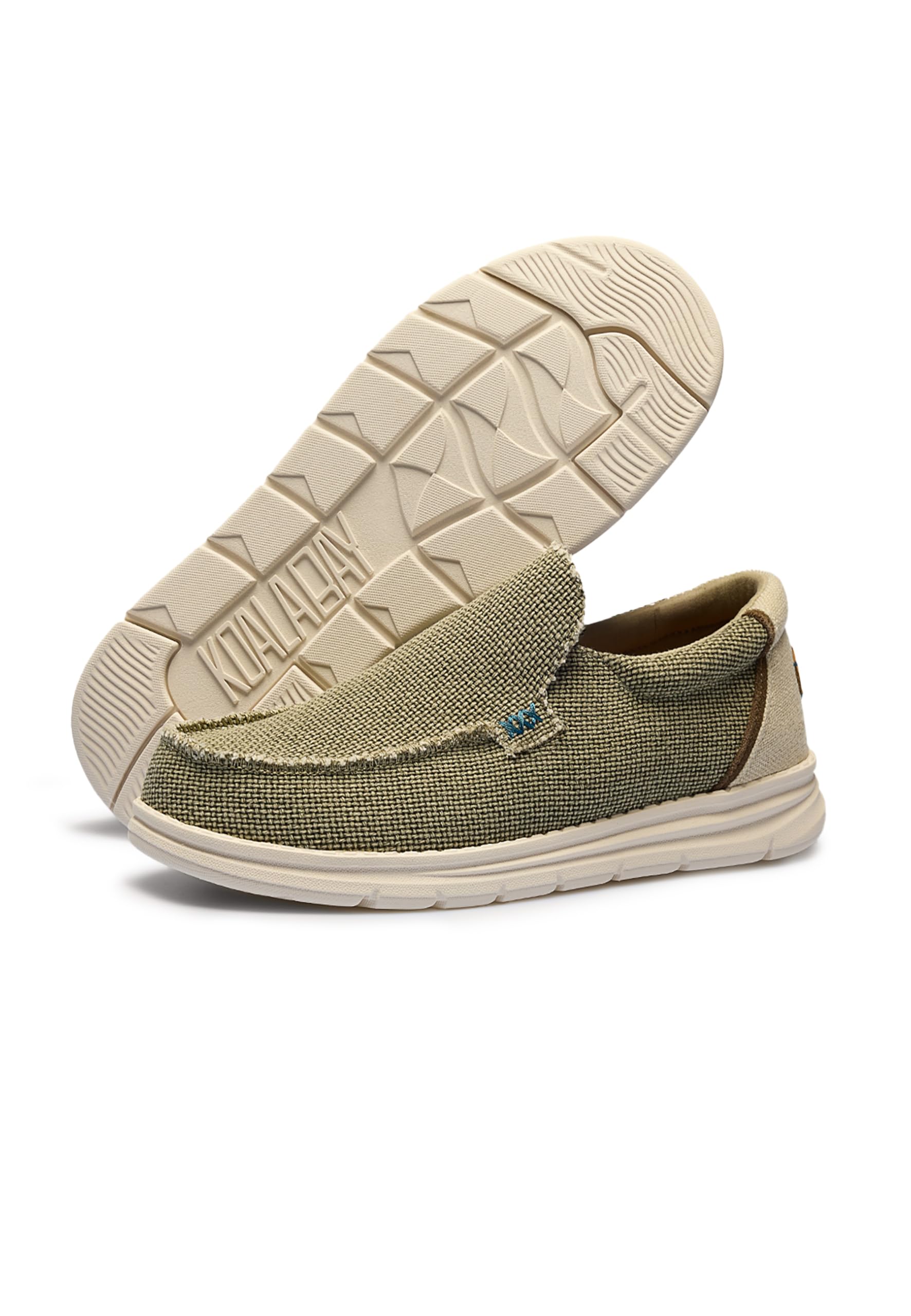KOALA BAY | Rogue | Zapato Casual Wallabee Caqui Hombre | Slip On Textil | Suela Ligera Flexible | Estilo Casual | Confort Diario