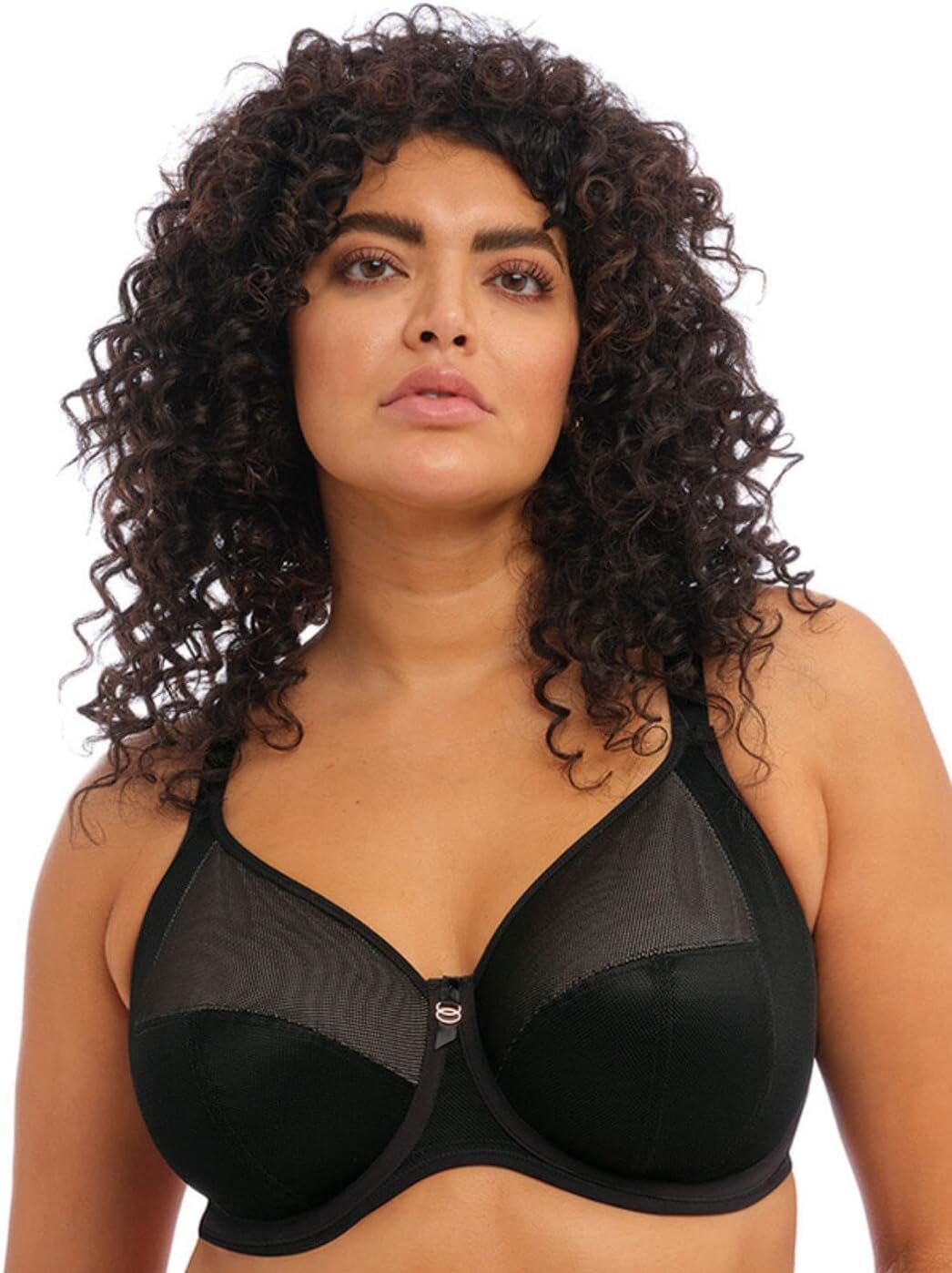 Elomi Kintai Bra Underwired Banded Bras Full Cup Non Padded Black Lingerie