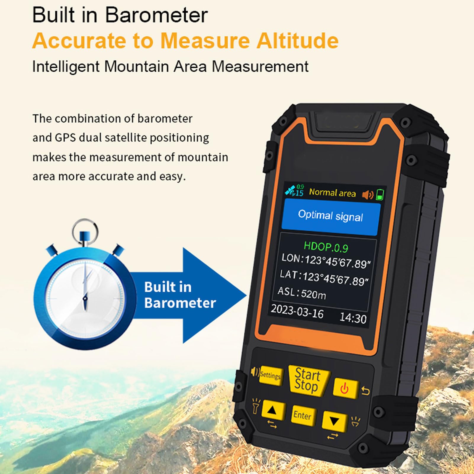 Handheld GPS GNSS Empfänger Outdoor Navigation Wanderung Jagd Vermessung wasserdicht Satellitenkommunikation