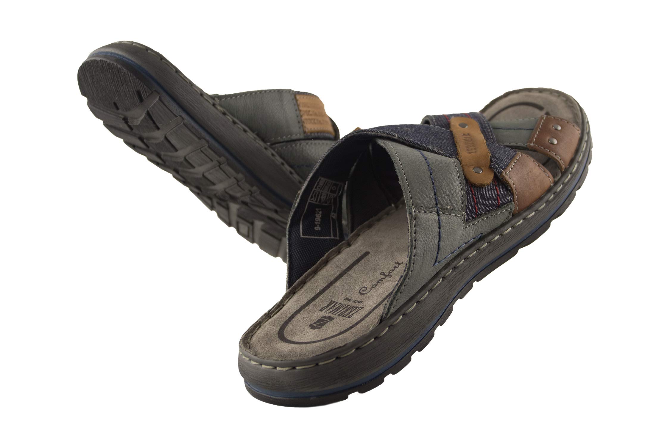 Zerimar Sandalias Hombre Verano | Chanclas Cuero Verano | Calzado Hombre Piel | Sandalias Casuales | Chanclas Cuero Vestir | Sandalias Cuero para Hombre