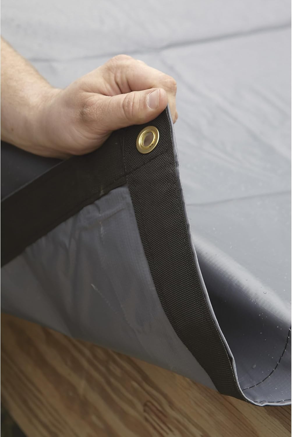 Weather Guard 11.2-Oz. Extreme-Duty PVC Tarp - 12ft. x 24ft. Charcoal Gray