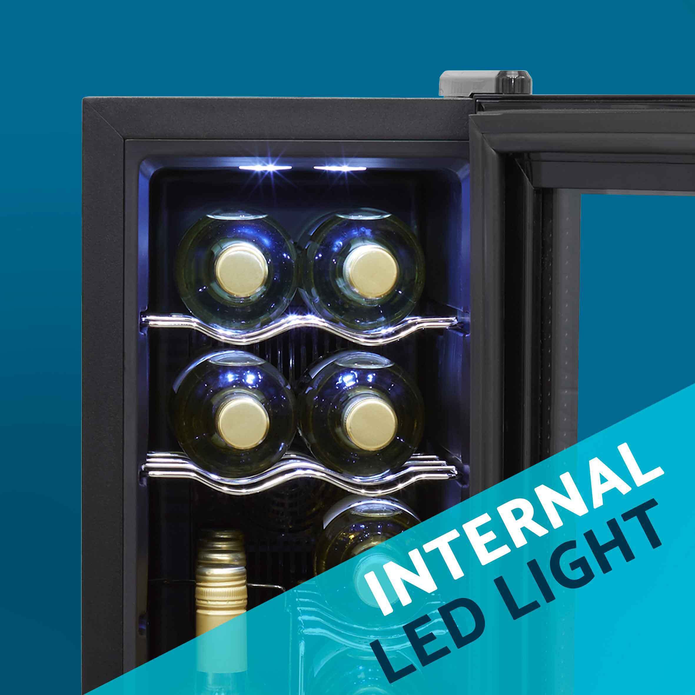 Baridi 12 Bottle Wine Cooler with Digital Touch Screen Controls & LED